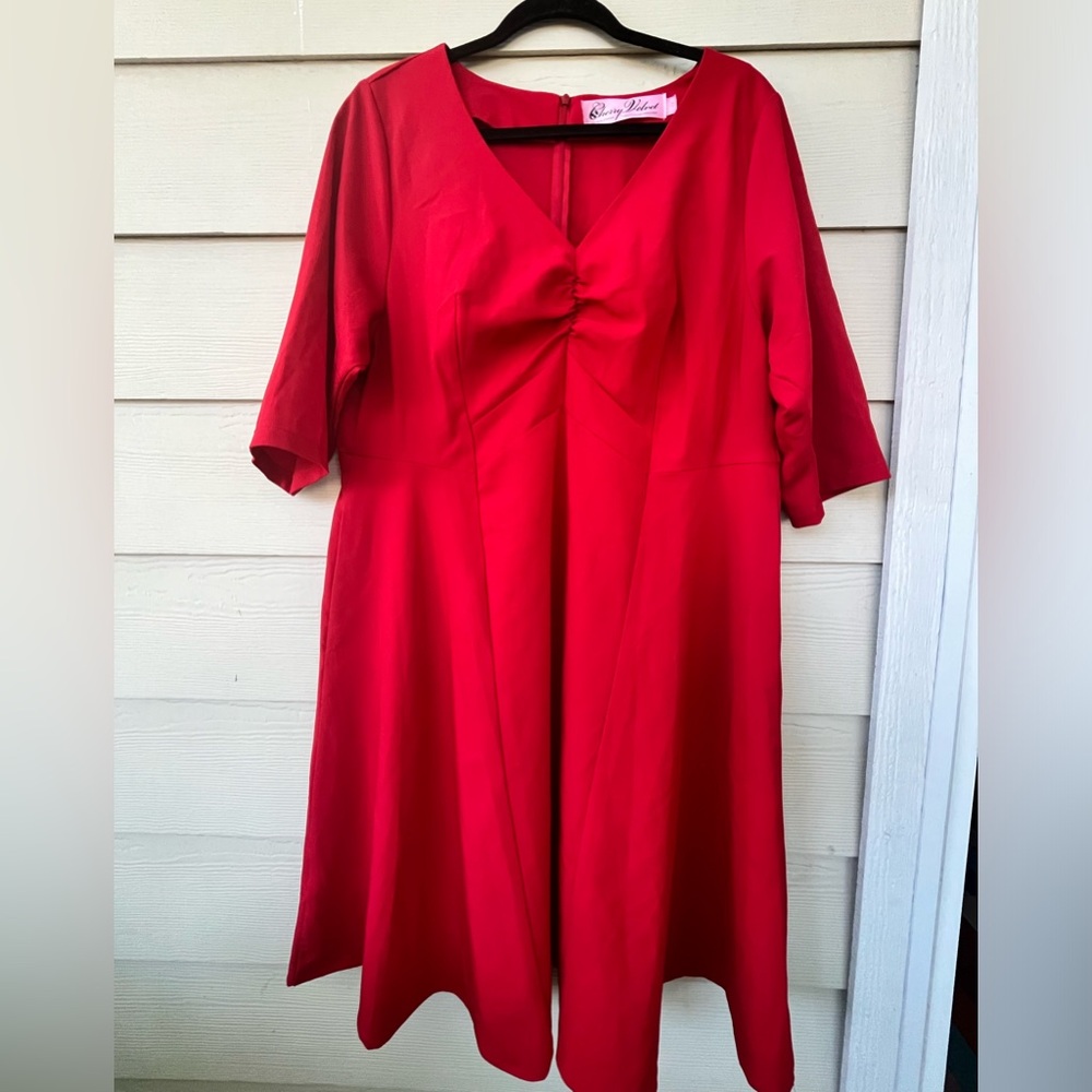 0X Red “Stacy” Dress by Cherry Velvet